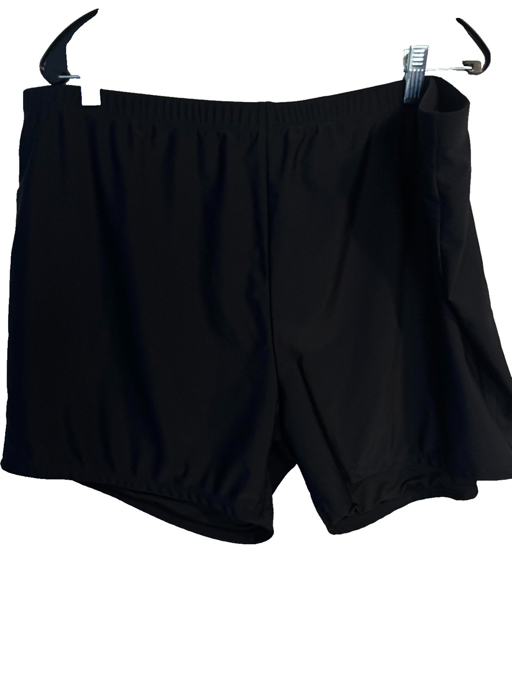 Black Swim Shorts Women's 28W High Waist Bikini Liner Board Shorts Swimsuit Plus